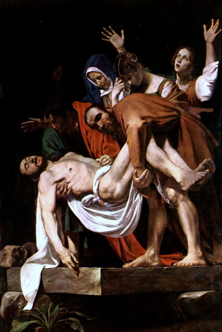 Pintura italiana Entierro cristo Michelangelo Caravaggio