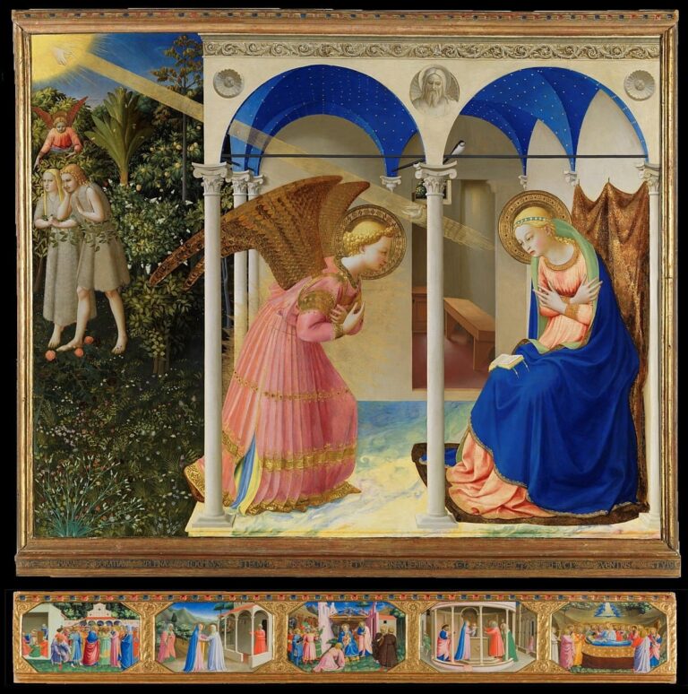 Pintura italiana La Anunciacion de Fra Angelico