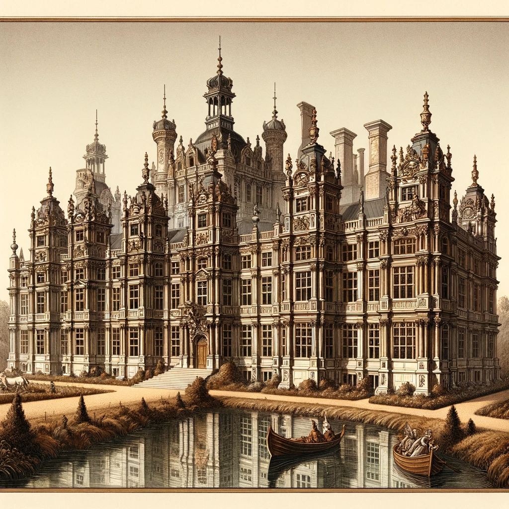 reconstruccion artistica del Palacio de Nonsuch