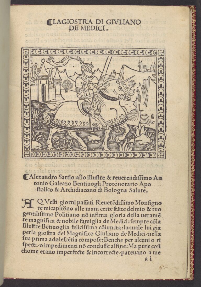 Elegias de amor de Angelo Poliziano c. 1480