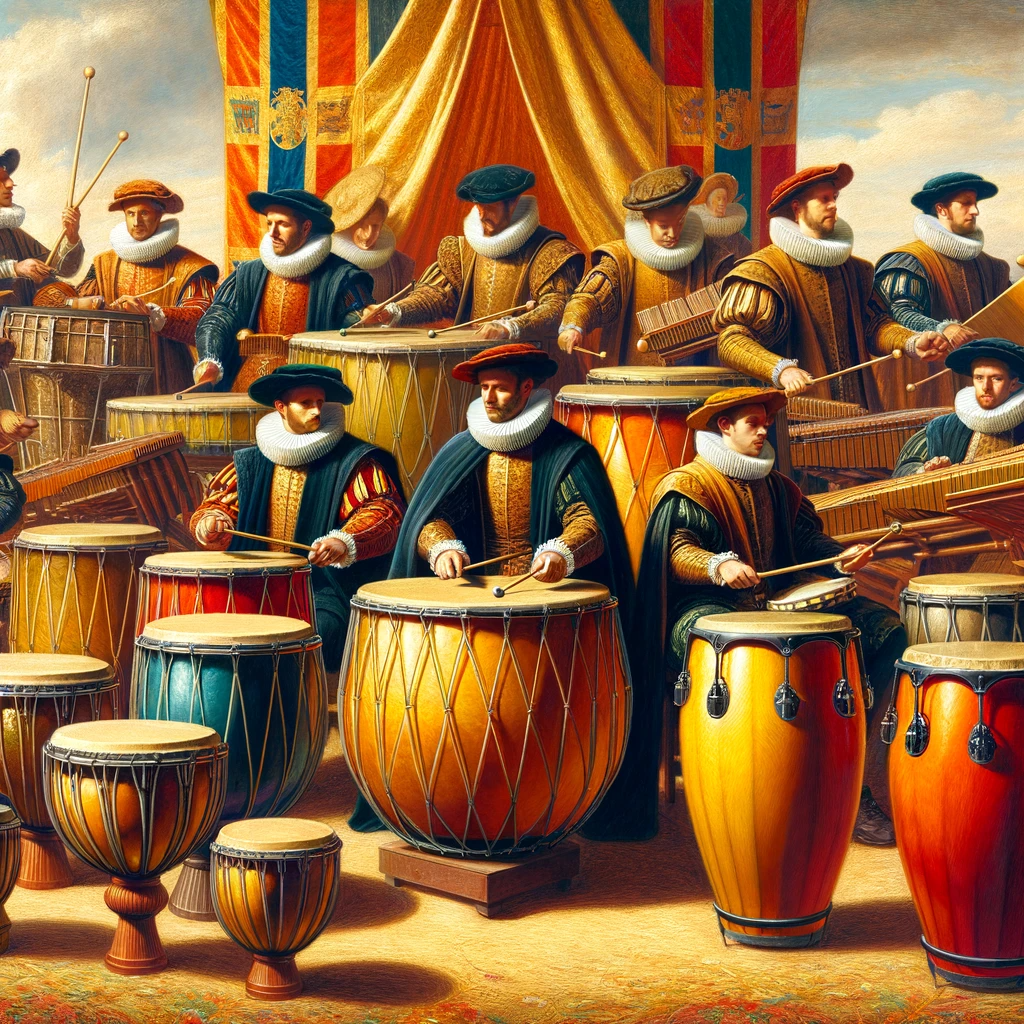 instrumentos de percusion del Renacimiento ingles