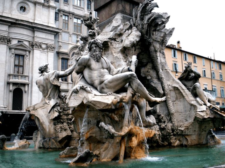 Fuente de los Cuatro Rios en Roma